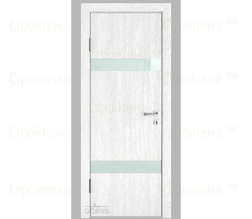 Дверь межкомнатная шумоизоляционная Линия дверей DO-602 (ДО-602) Белый глубокий/стекло Белое