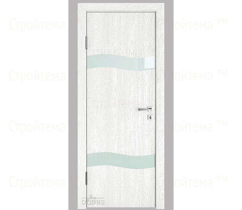 Дверь межкомнатная шумоизоляционная Линия дверей DO-603 (ДО-603) Белый глубокий/стекло Белое