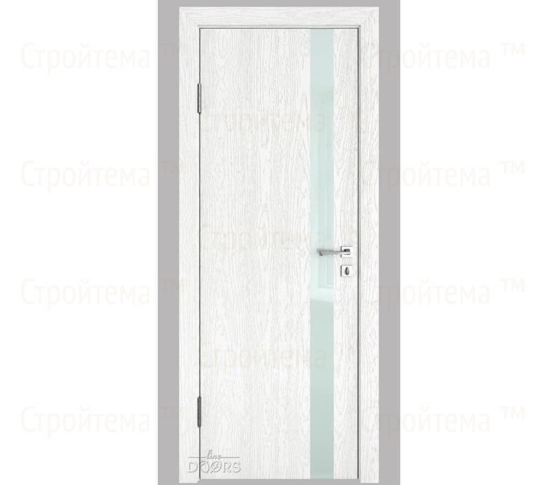 Дверь межкомнатная шумоизоляционная Линия дверей DO-607 (ДО-607) Белый глубокий/стекло Белое