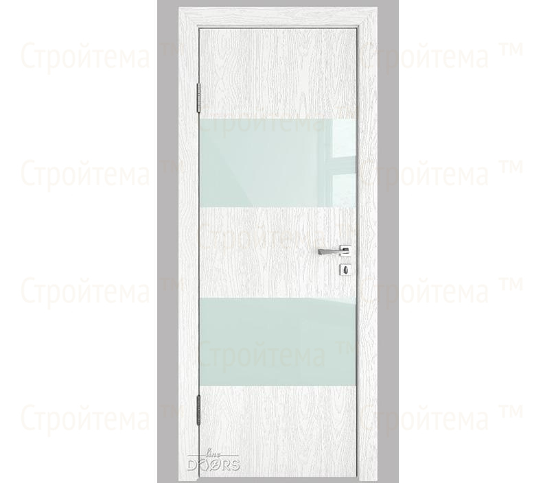 Дверь межкомнатная шумоизоляционная Линия дверей DO-608 (ДО-608) Белый глубокий/стекло Белое