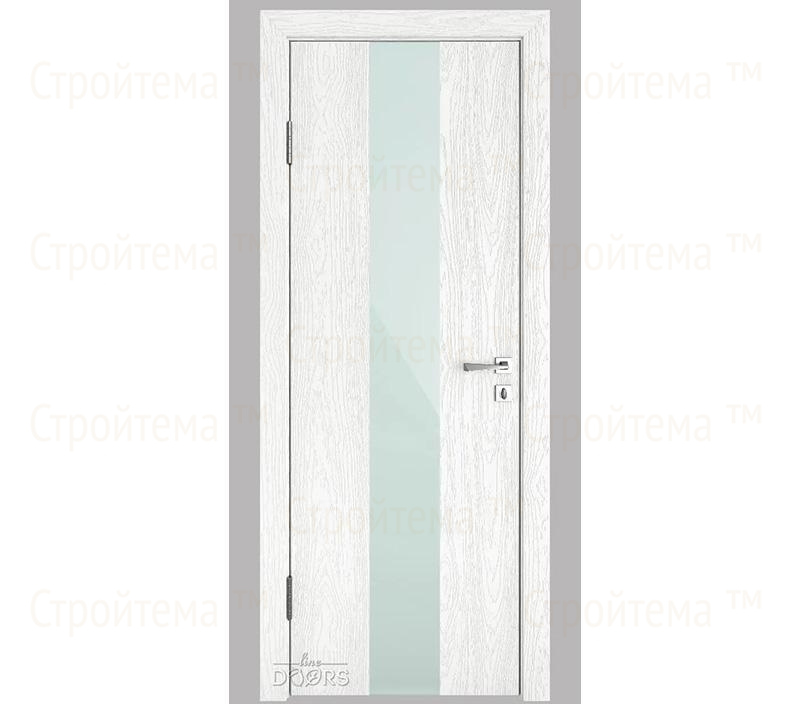 Дверь межкомнатная шумоизоляционная Линия дверей DO-610 (ДО-610) Белый глубокий/стекло Белое