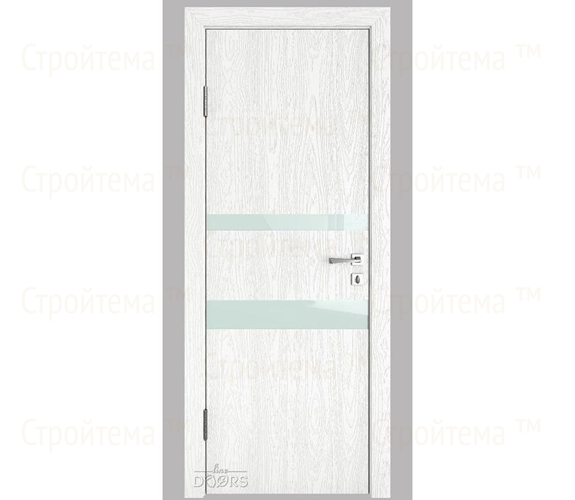 Дверь межкомнатная шумоизоляционная Линия дверей DO-612 (ДО-612) Белый глубокий/стекло Белое