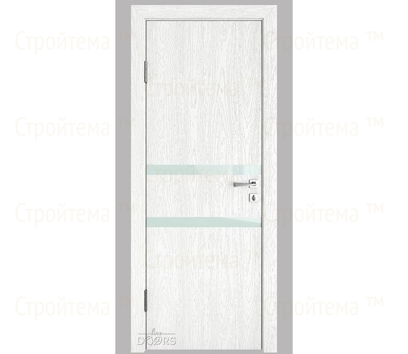 Дверь межкомнатная шумоизоляционная Линия дверей DO-613 (ДО-613) Белый глубокий/стекло Белое
