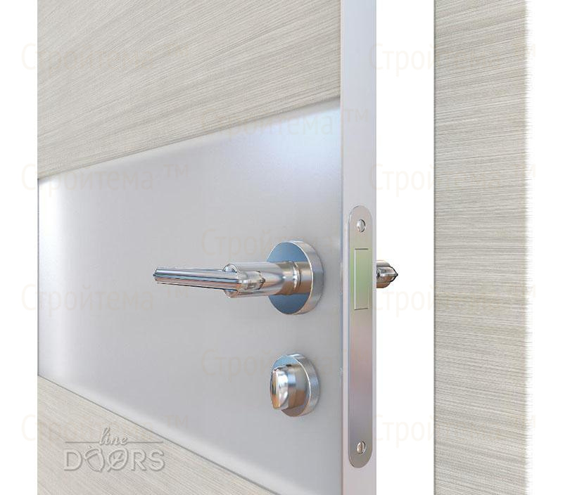 Дверь межкомнатная шумоизоляционная Линия дверей DO-601 (ДО-601) Ива светлая/Снег
