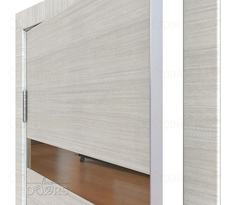 Дверь межкомнатная шумоизоляционная Линия дверей DO-602 (ДО-602) Ива светлая/зеркало Бронза