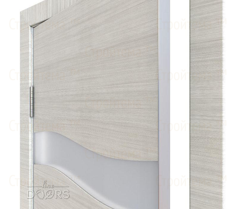 Дверь межкомнатная шумоизоляционная Линия дверей DO-603 (ДО-603) Ива светлая/Снег