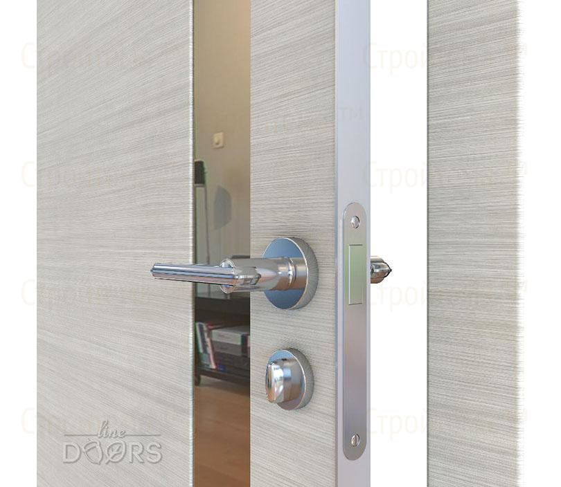 Дверь межкомнатная шумоизоляционная Линия дверей DO-607 (ДО-607) Ива светлая/зеркало Бронза