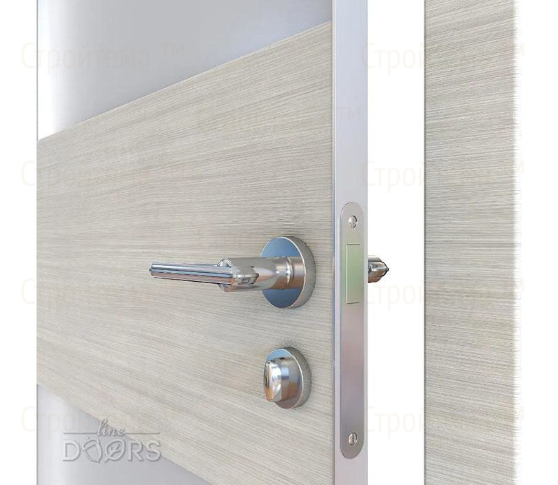 Дверь межкомнатная шумоизоляционная Линия дверей DO-608 (ДО-608) Ива светлая/Снег