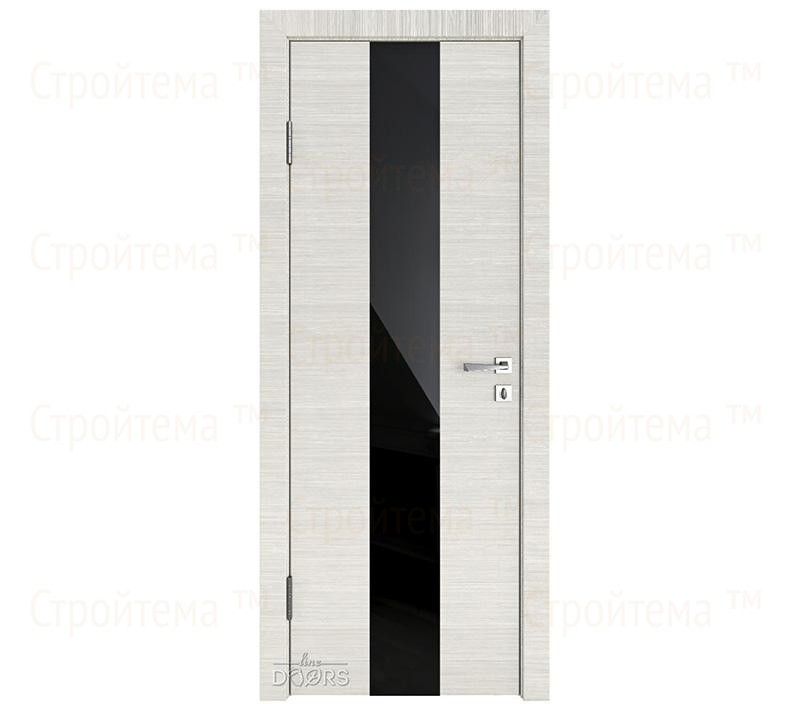 Дверь межкомнатная шумоизоляционная Линия дверей DO-610 (ДО-610) Ива светлая/стекло Черное