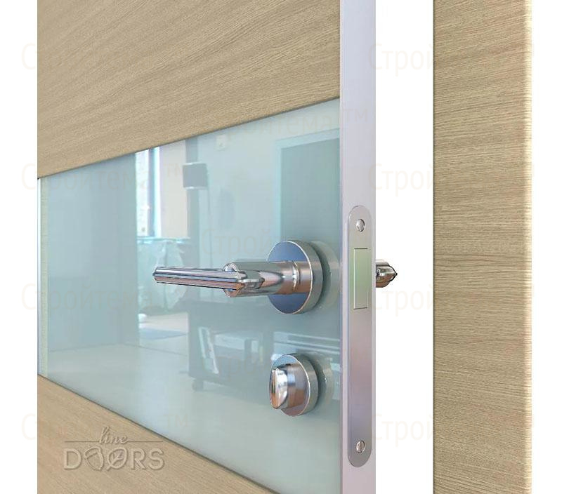 Дверь межкомнатная шумоизоляционная Линия дверей DO-601 (ДО-601) Неаполь/стекло Белое