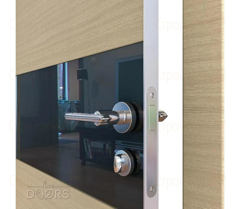 Дверь межкомнатная шумоизоляционная Линия дверей DO-601 (ДО-601) Неаполь/стекло Черное