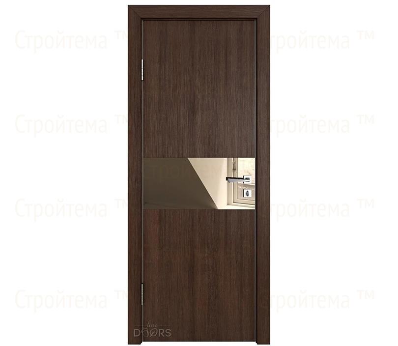 Дверь межкомнатная шумоизоляционная Линия дверей DO-601 (ДО-601) Мокко/зеркало Бронза