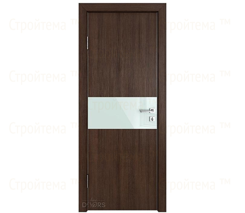 Дверь межкомнатная шумоизоляционная Линия дверей DO-601 (ДО-601) Мокко/стекло Белое