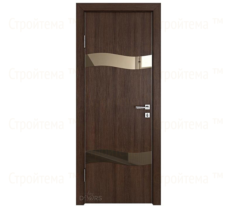 Дверь межкомнатная шумоизоляционная Линия дверей DO-603 (ДО-603) Мокко/зеркало Бронза