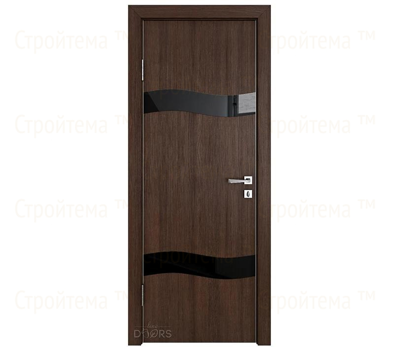 Дверь межкомнатная шумоизоляционная Линия дверей DO-603 (ДО-603) Мокко/стекло Черное