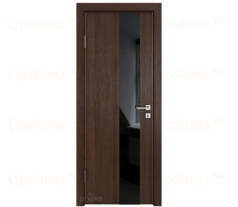 Дверь межкомнатная шумоизоляционная Линия дверей DO-604 (ДО-604) Мокко/стекло Черное