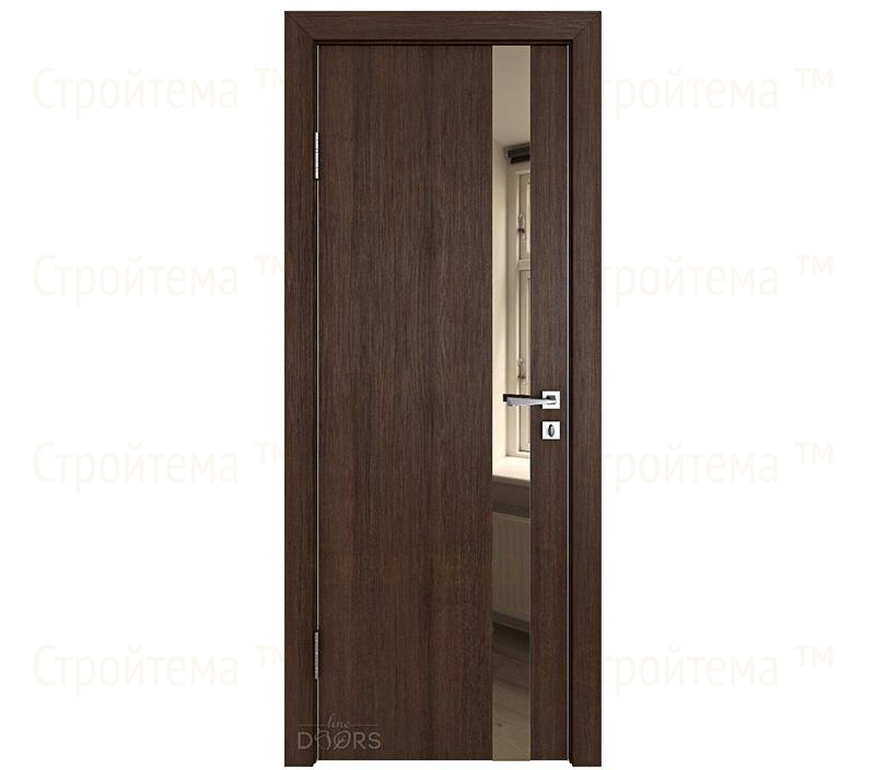 Дверь межкомнатная шумоизоляционная Линия дверей DO-607 (ДО-607) Мокко/зеркало Бронза