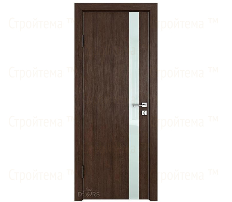 Дверь межкомнатная шумоизоляционная Линия дверей DO-607 (ДО-607) Мокко/стекло Белое