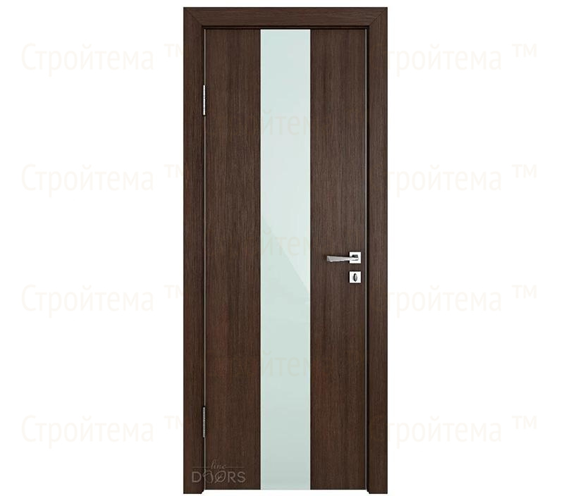 Дверь межкомнатная шумоизоляционная Линия дверей DO-610 (ДО-610) Мокко/стекло Белое