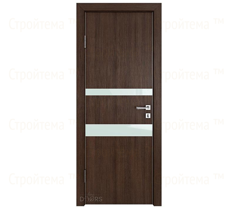Дверь межкомнатная шумоизоляционная Линия дверей DO-612 (ДО-612) Мокко/стекло Белое