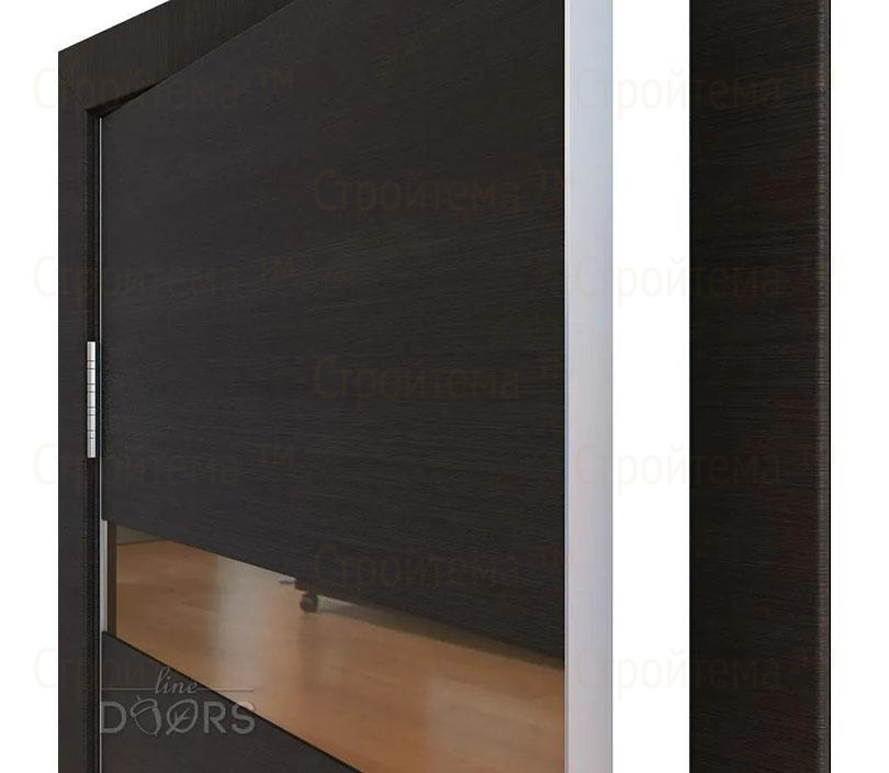 Дверь межкомнатная шумоизоляционная Линия дверей DO-602 (ДО-602) Венге горизонтальный/зеркало Бронза