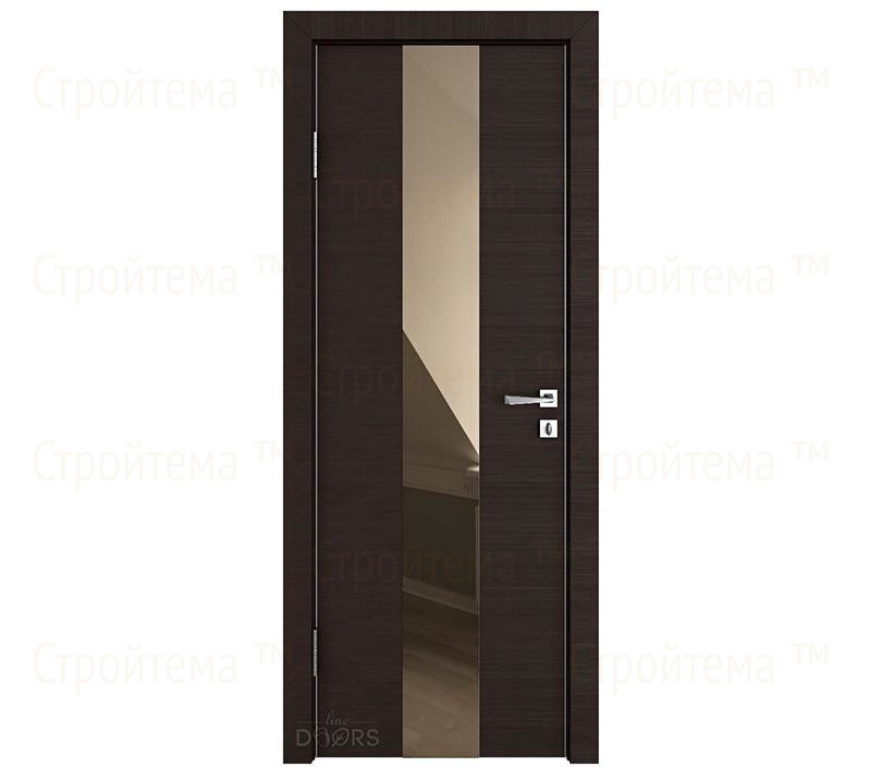 Дверь межкомнатная шумоизоляционная Линия дверей DO-610 (ДО-610) Венге горизонтальный/зеркало Бронза