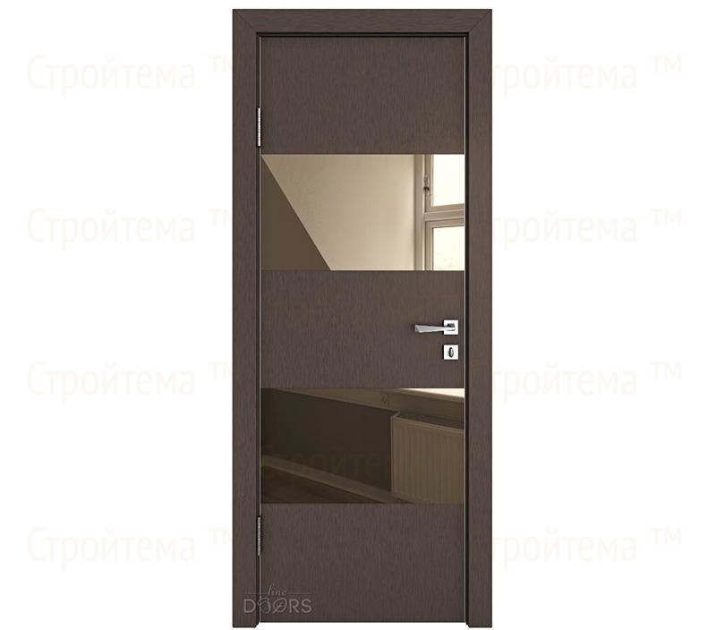Дверь межкомнатная шумоизоляционная Линия дверей DO-608 (ДО-608) Бронза/зеркало Бронза