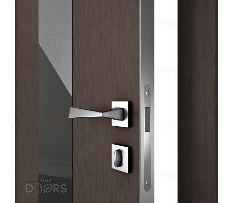 Дверь межкомнатная шумоизоляционная Линия дверей DO-610 (ДО-610) Бронза/стекло Черное