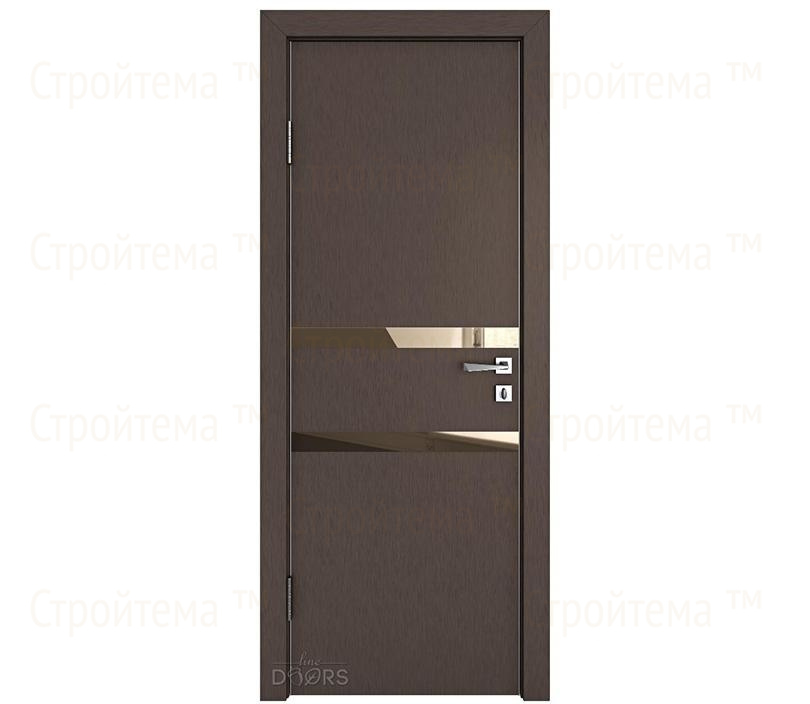Дверь межкомнатная шумоизоляционная Линия дверей DO-613 (ДО-613) Бронза/зеркало Бронза