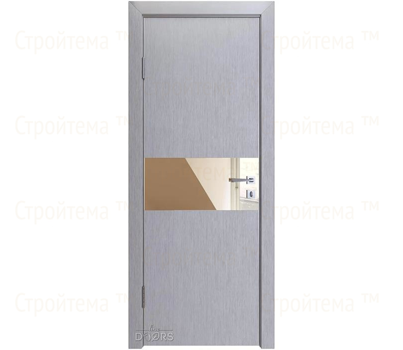 Дверь межкомнатная шумоизоляционная Линия дверей DO-601 (ДО-601) Металлик/зеркало Бронза
