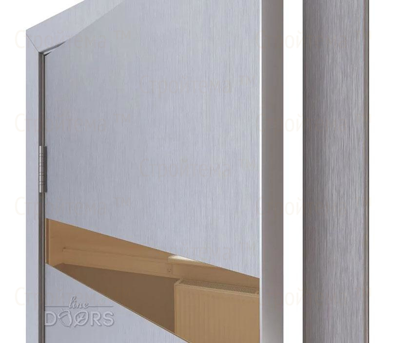 Дверь межкомнатная шумоизоляционная Линия дверей DO-602 (ДО-602) Металлик/зеркало Бронза