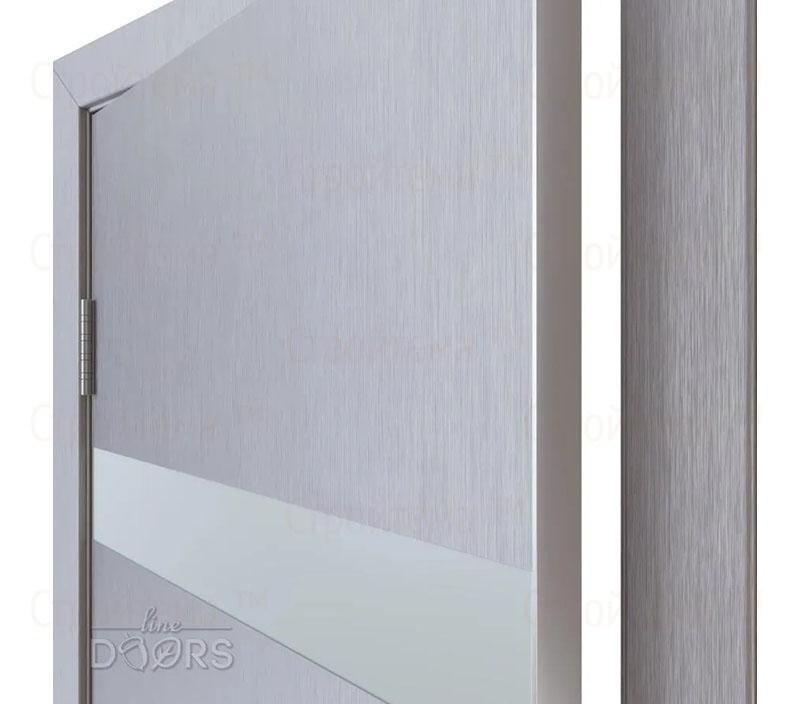 Дверь межкомнатная шумоизоляционная Линия дверей DO-602 (ДО-602) Металлик/Снег