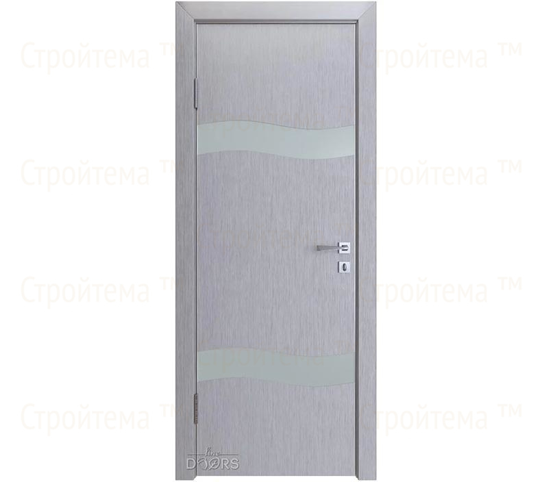 Дверь межкомнатная шумоизоляционная Линия дверей DO-603 (ДО-603) Металлик/Снег