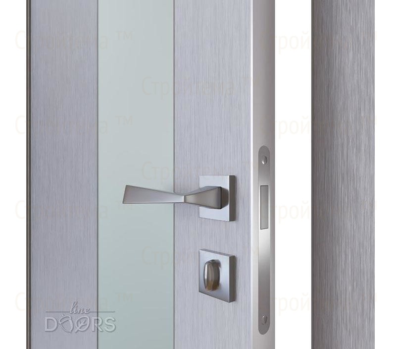 Дверь межкомнатная шумоизоляционная Линия дверей DO-604 (ДО-604) Металлик/Снег