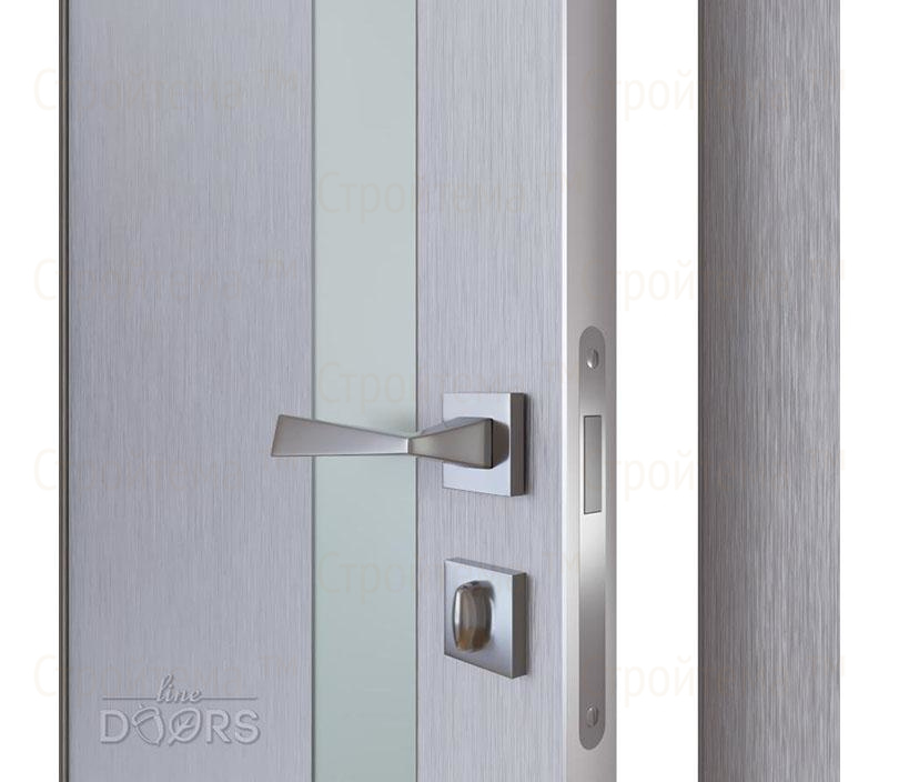 Дверь межкомнатная шумоизоляционная Линия дверей DO-607 (ДО-607) Металлик/Снег