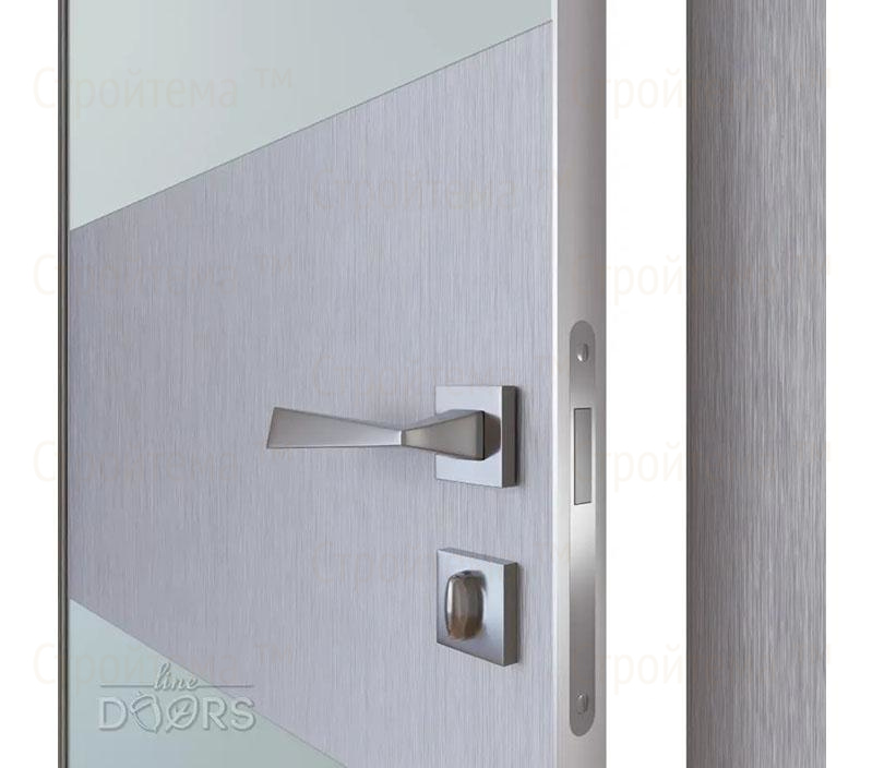 Дверь межкомнатная шумоизоляционная Линия дверей DO-608 (ДО-608) Металлик/Снег