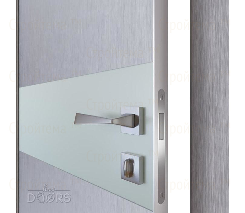 Дверь межкомнатная шумоизоляционная Линия дверей DO-609 (ДО-609) Металлик/Снег