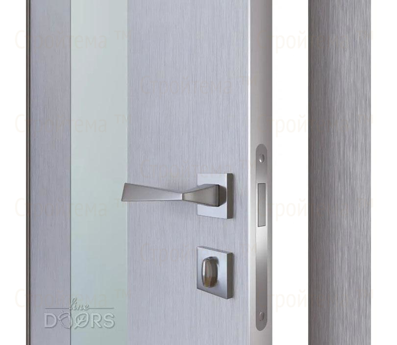 Дверь межкомнатная шумоизоляционная Линия дверей DO-610 (ДО-610) Металлик/Снег