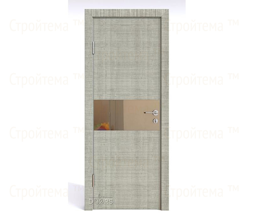 Дверь межкомнатная шумоизоляционная Линия дверей DO-601 (ДО-601) Серый дуб/зеркало Бронза