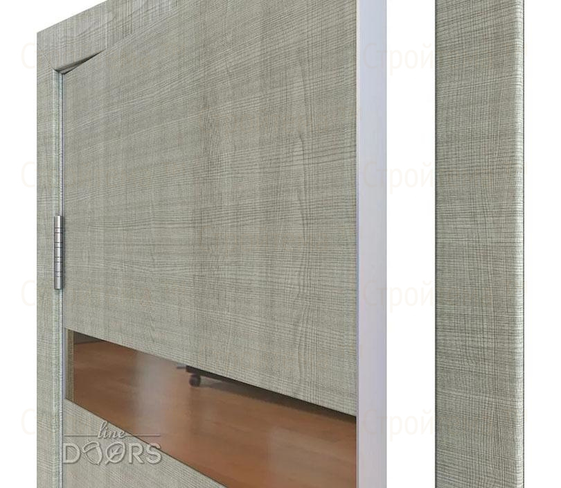 Дверь межкомнатная шумоизоляционная Линия дверей DO-602 (ДО-602) Серый дуб/зеркало Бронза