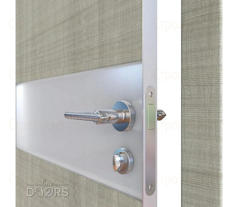 Дверь межкомнатная шумоизоляционная Линия дверей DO-609 (ДО-609) Серый дуб/Снег