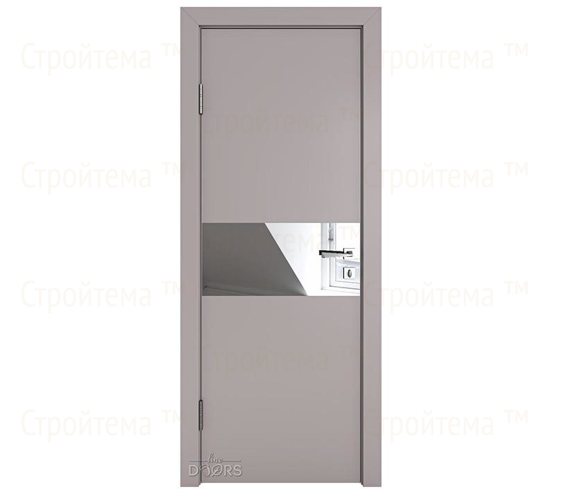 Дверь межкомнатная шумоизоляционная Линия дверей DO-601 (ДО-601) Серый бархат/Зеркало
