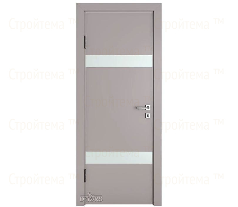 Дверь межкомнатная шумоизоляционная Линия дверей DO-602 (ДО-602) Серый бархат/Снег