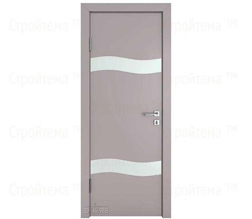 Дверь межкомнатная шумоизоляционная Линия дверей DO-603 (ДО-603) Серый бархат/Снег
