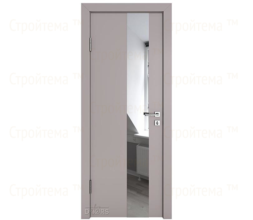 Дверь межкомнатная шумоизоляционная Линия дверей DO-604 (ДО-604) Серый бархат/Зеркало