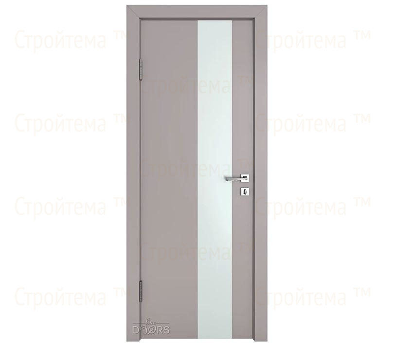 Дверь межкомнатная шумоизоляционная Линия дверей DO-604 (ДО-604) Серый бархат/Снег