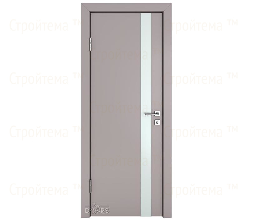 Дверь межкомнатная шумоизоляционная Линия дверей DO-607 (ДО-607) Серый бархат/Снег