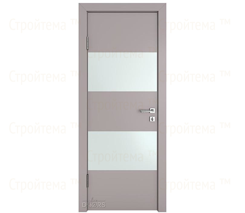 Дверь межкомнатная шумоизоляционная Линия дверей DO-608 (ДО-608) Серый бархат/Снег