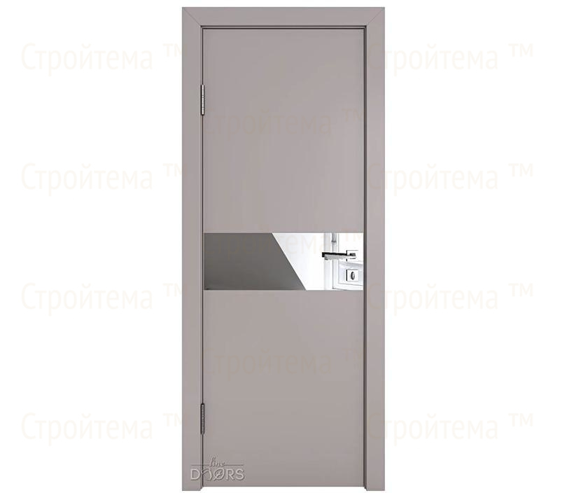 Дверь межкомнатная шумоизоляционная Линия дверей DO-609 (ДО-609) Серый бархат/Зеркало