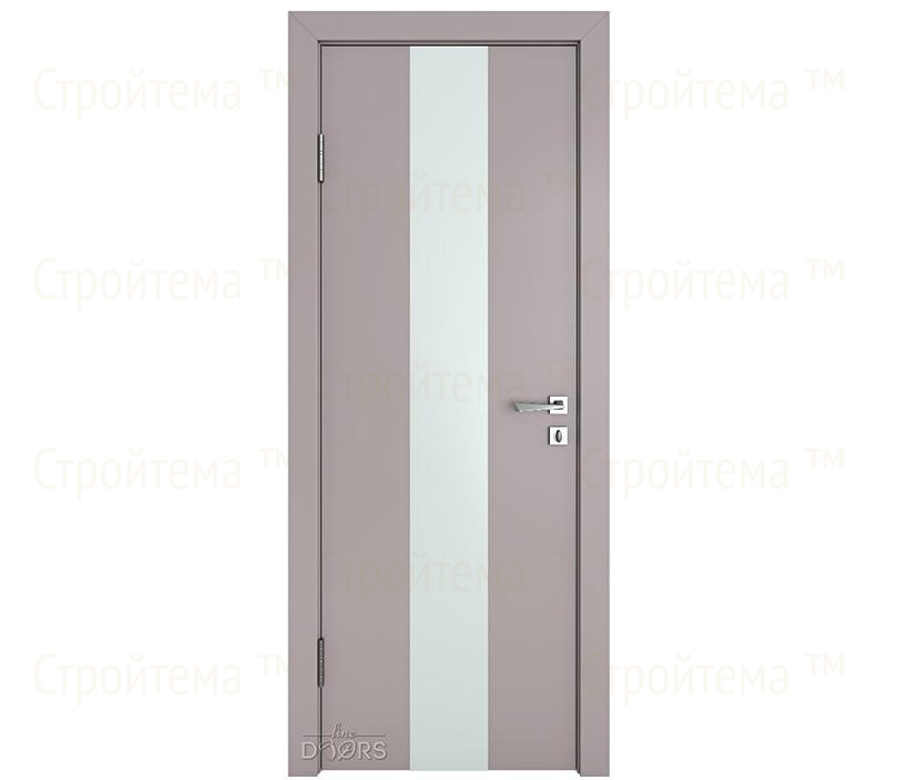 Дверь межкомнатная шумоизоляционная Линия дверей DO-610 (ДО-610) Серый бархат/Снег